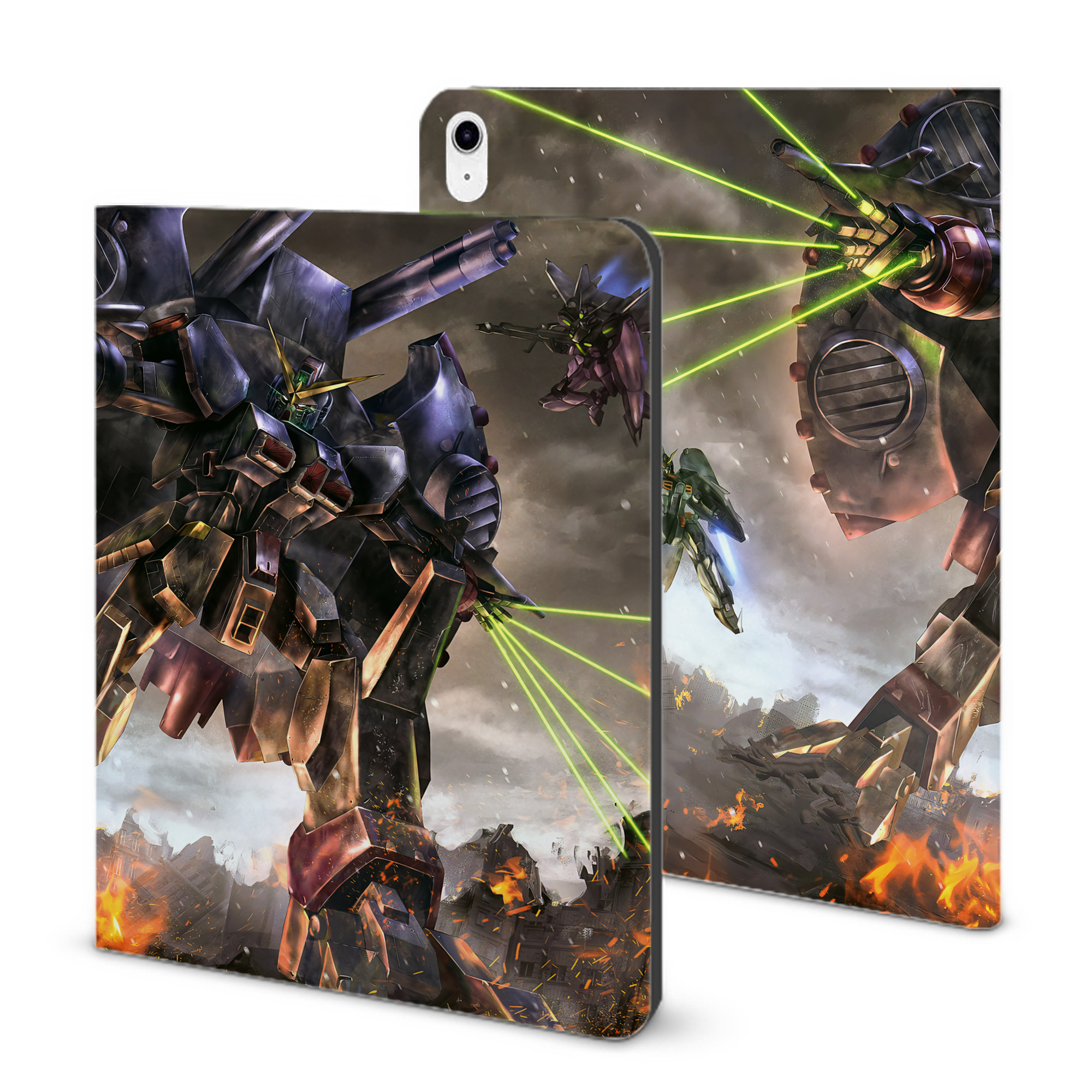 （画像用） 機動戦士ガンダム Mobile Suit Gundam IPad ケース ブック型 PUレザー TPU 耐衝撃 軽量 薄型 ペン収納なし 全面保護 IPad 各モデル対応